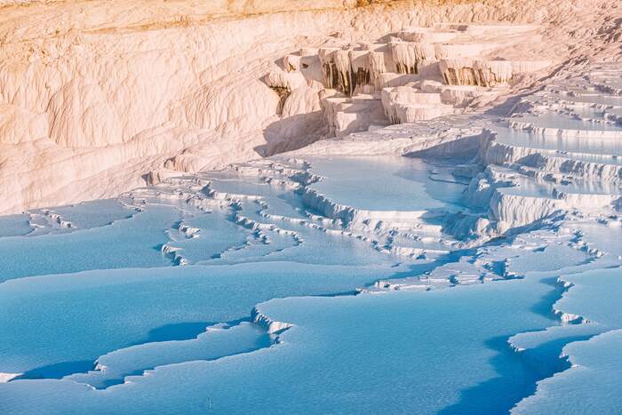 White travertine terraces of Pamukkale